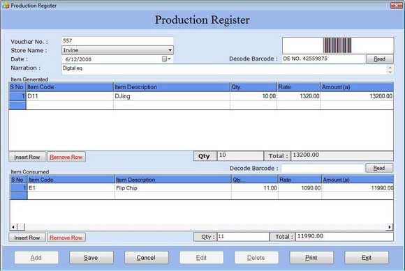 Screenshot of General Ledger Accounting Software