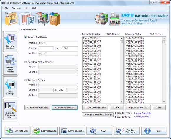 Screenshot of Barcode Inventory Software Download