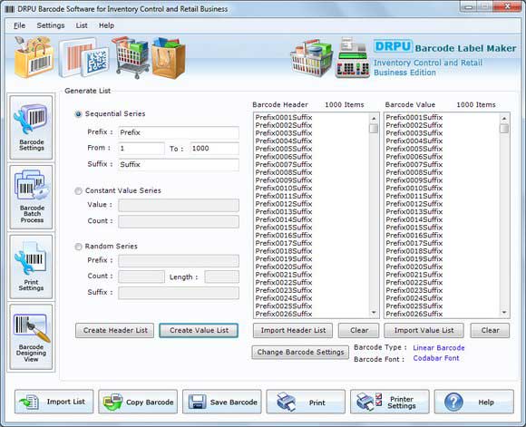 Screenshot of Barcode Inventory Software Download 7.3.0.1