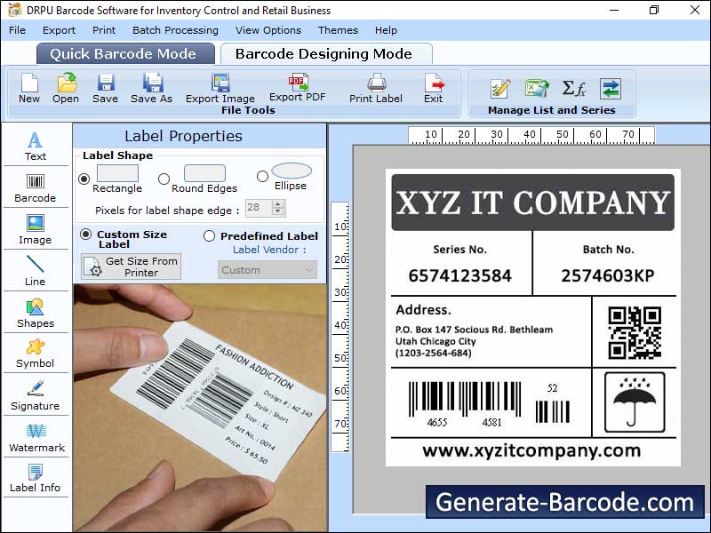 Screenshot of How to Generate Linear Barcodes