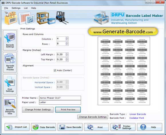 Screenshot of Manufacturing Warehouse Barcode Software 7.3.0.1