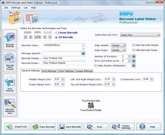 Screenshot of Best Barcode Software 2010
