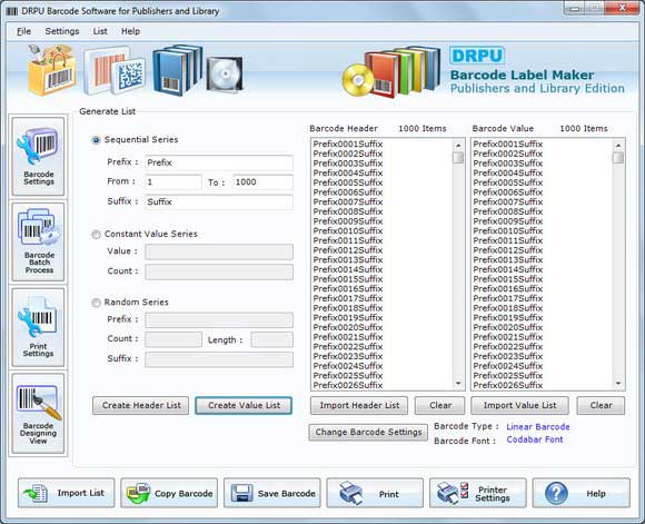 Screenshot of Library Barcode Books Audio Video CD DVD