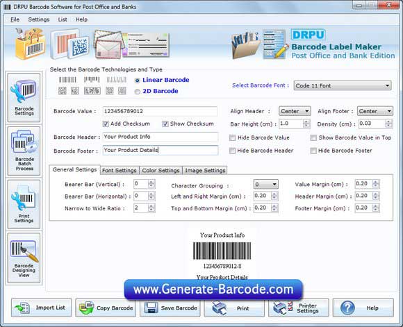 Screenshot of Generador De C??digo De Barras