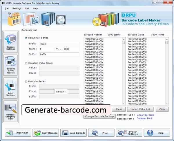 Screenshot of Publisher Library Barcode