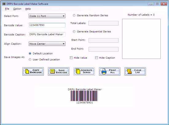 Code 11 Barcode Font