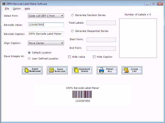 Code 128 SET C Barcode