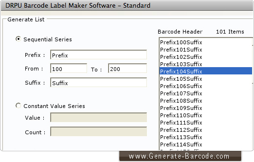 Barcode creator program for apple Macintosh OS X