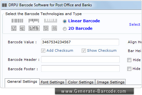 Software de código de barras para correios e bancos