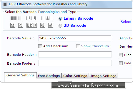 Software de código de barras para editores e bibliotecas