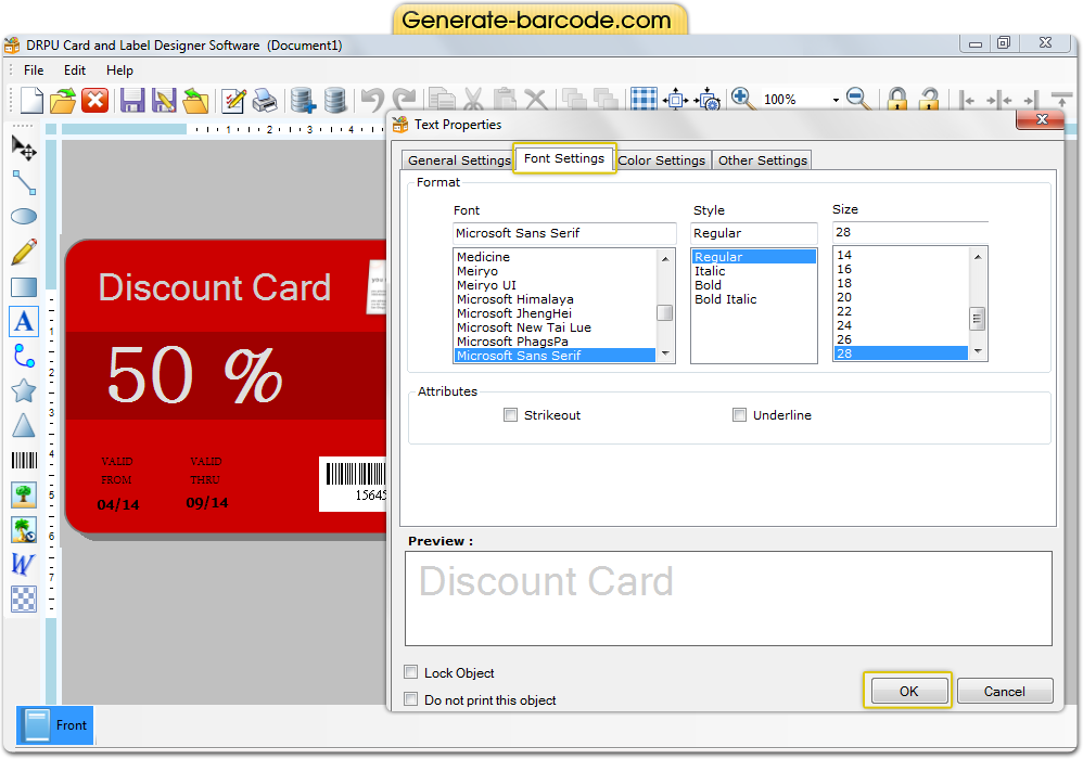 Card and Label Maker Software screenshots design tags