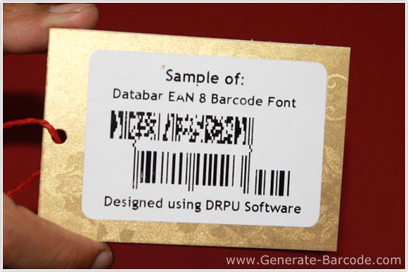 Sample of Databar EAN 8 Barcode Font
