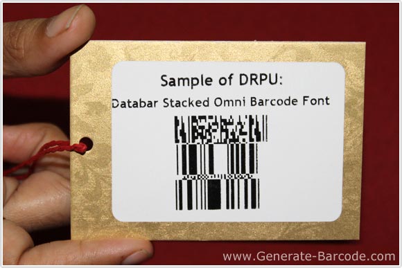 Sample of Databar Stacked Omni Barcode Font