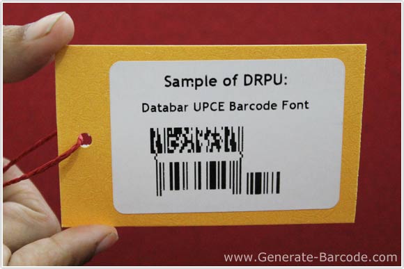 Sample of Databar UPCE Barcode Font