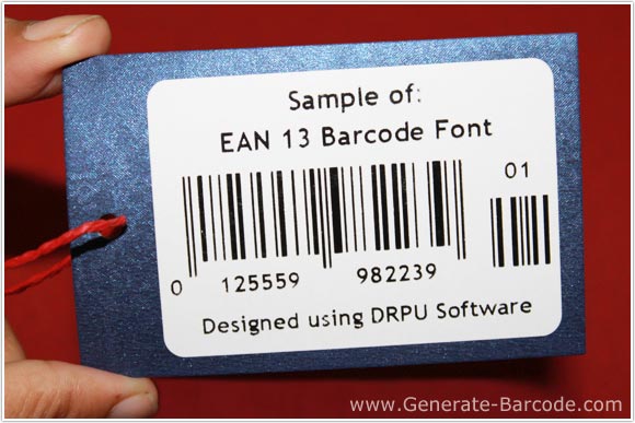 Sample of EAN13 Barcode Font