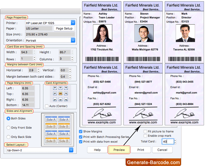 Mac ID Card Design Software Screenshots