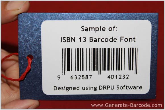 Sample of ISBN 13 Barcode Font