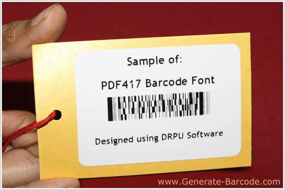 Sample of PDF417 2D Barcode Font