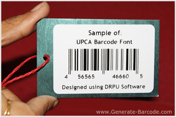 Sample of UPCA Barcode Font