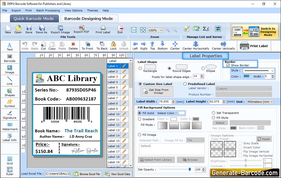 Software per codici a barre per editori e biblioteche