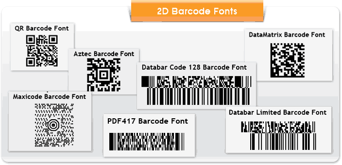 Supported 2D Barcode Font