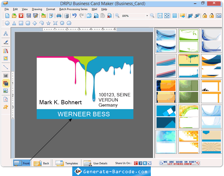 Business-Kartenhersteller-Software