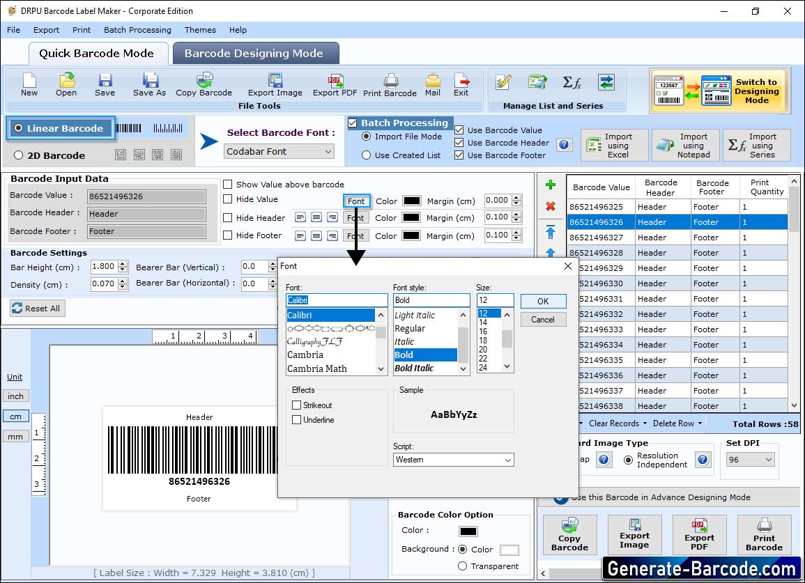 Corporate Edition - Software zur Barcodeerstellung