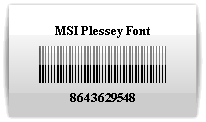 MSI Plessey Font