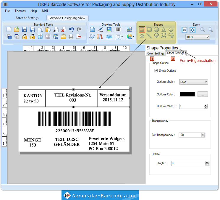 Verpackungsindustrie Barcode-Software Verpackungsindustrie Barcode-Software