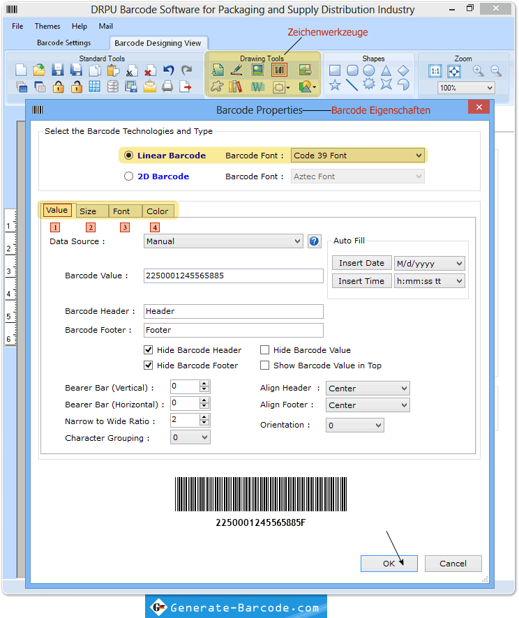 Verpackung Barcode Maker Software Verpackung Barcode Maker Software