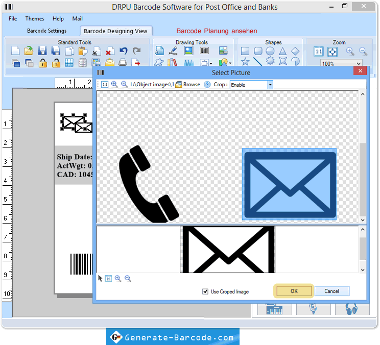 Barcode Maker Software für die Industrie Post Office