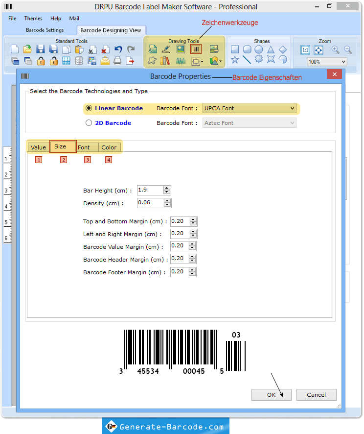 Software zur Barcodeerstellung - Professional Edition Software zur Barcodeerstellung - Professional Edition