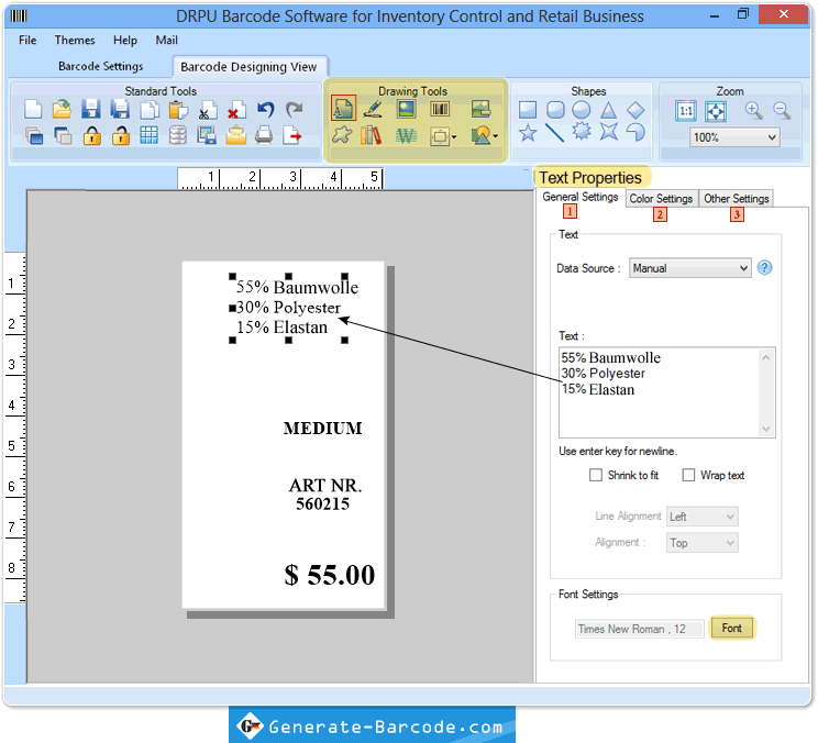 Einzelhandel Barcode Maker Software Einzelhandel Barcode Maker Software
