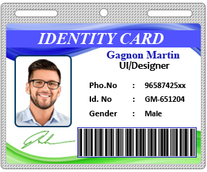 diseño de tarjeta de identificación