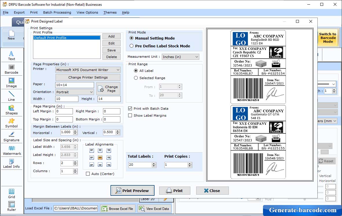 Configuración de impresión