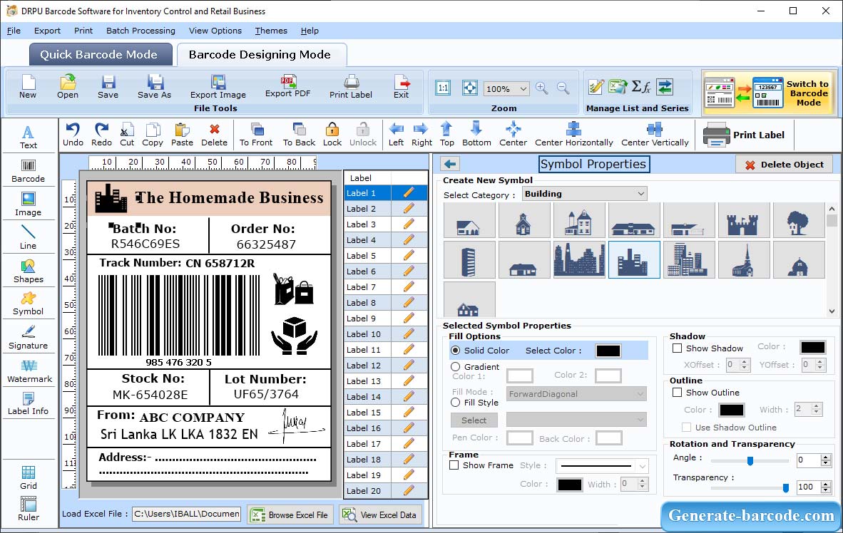 Logiciel de contrôle des stocks de codes-barres pour la vente au détail