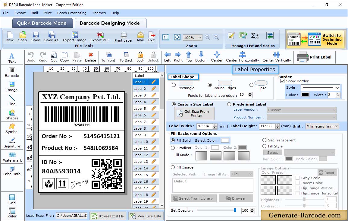 Label Properties