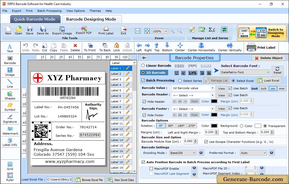  Healthcare Barcode Properties 