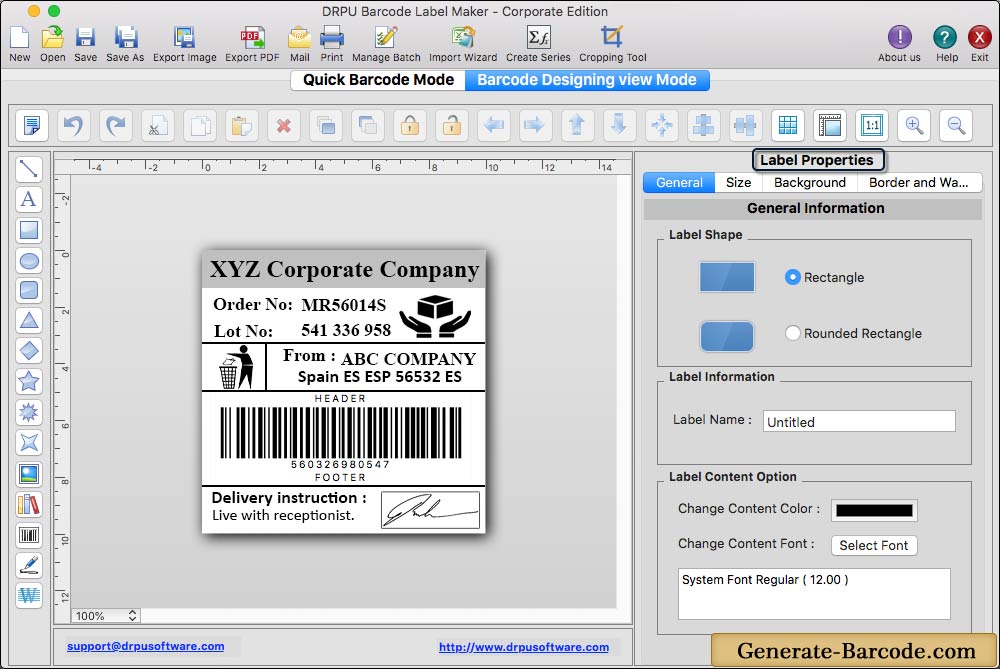 Label Properties