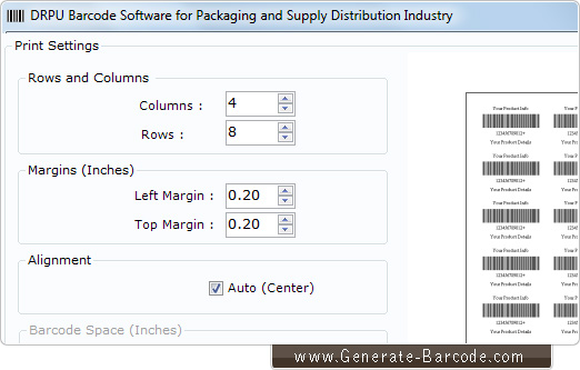 Barcode label creator program