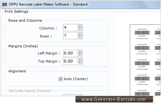 Standard Barcode Software