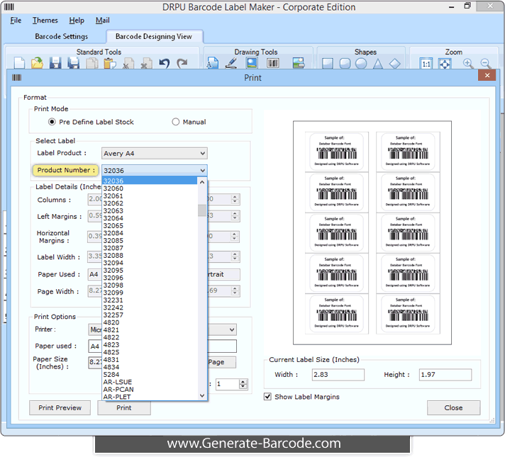 Print Barcode Label