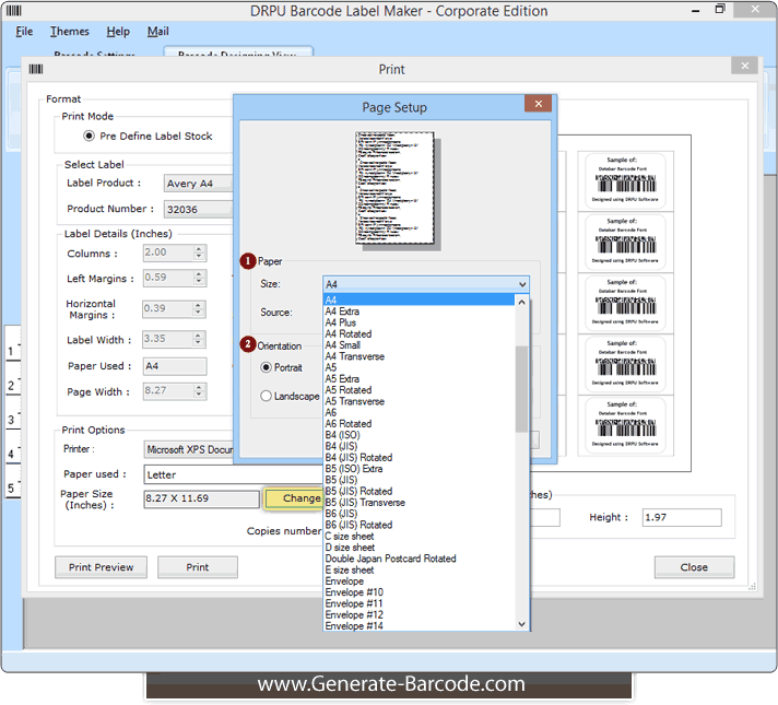 Pre Define Label Stock Print Mode