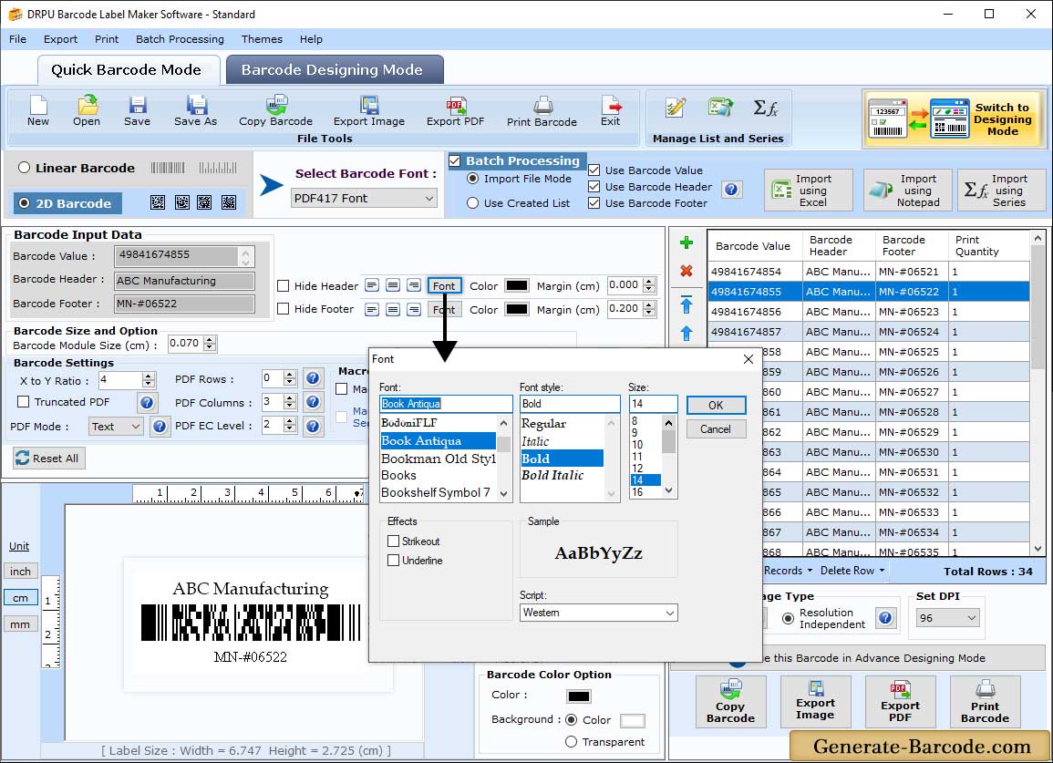  Standard Edition Font Settings