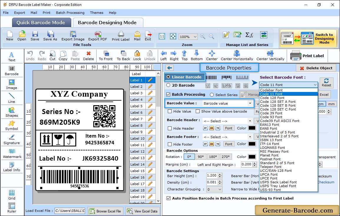 Barcode Properties