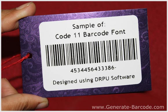 Sample of Code 11 Barcode Font