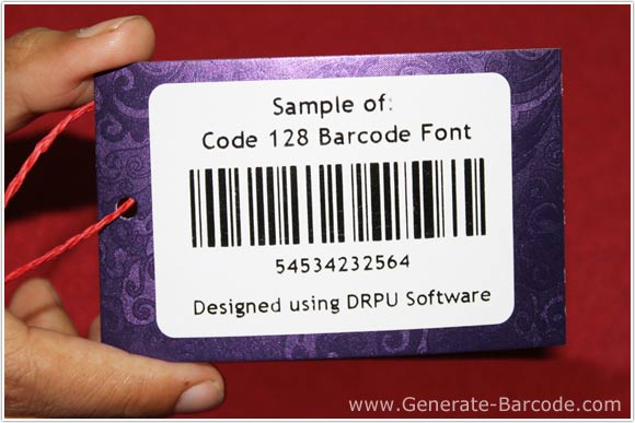 Sample of Code 128 Barcode Font