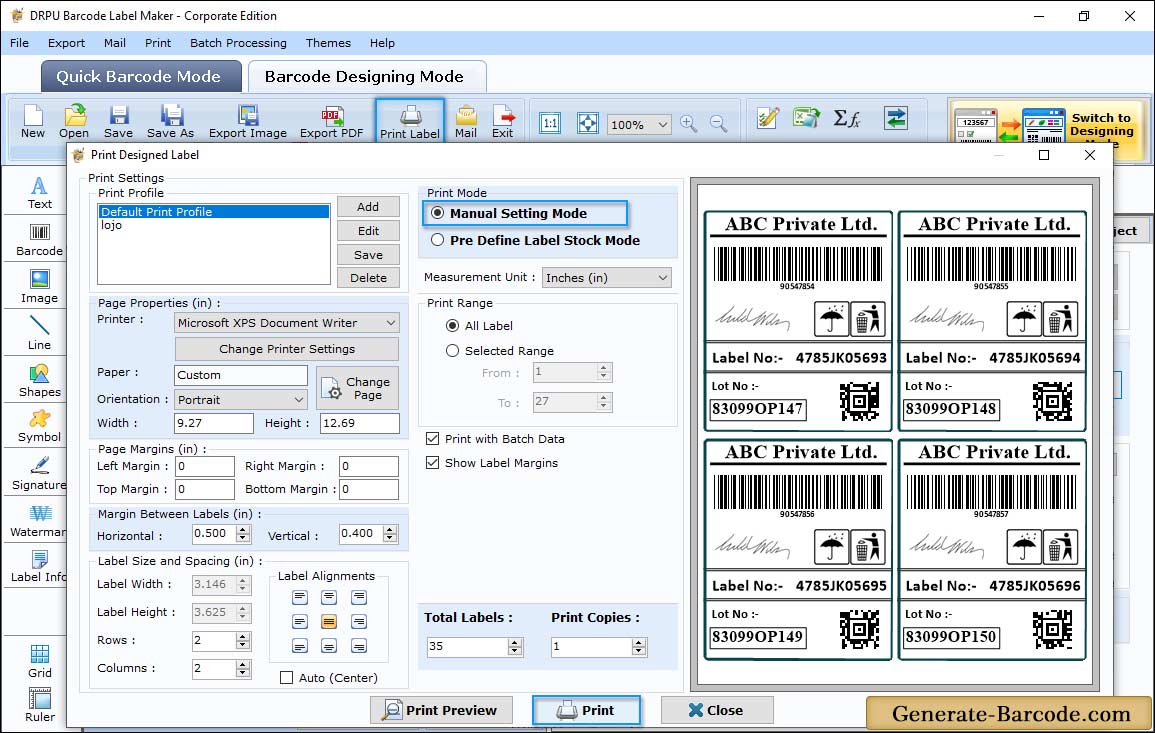 Print Properties