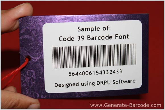 Sample of Code 39 Barcode Font