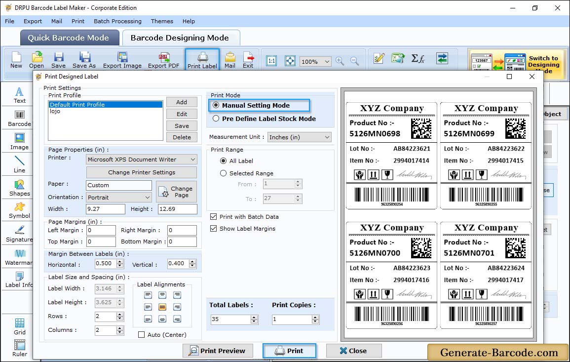 Print Settings